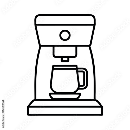 coffee machine icon kitchen appliance outline