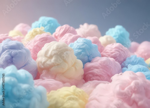 Dreamy pastel pink, blue, yellow cotton candy gradient  , delicate, pastel