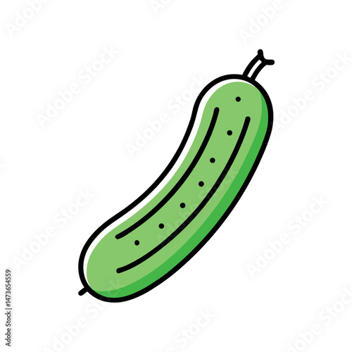 cucumber icon black and white outline