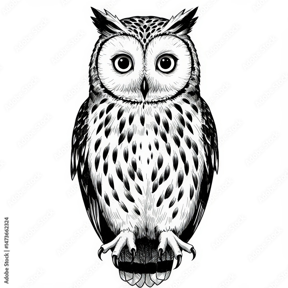 Obraz premium an owl with big eyes and a long neck