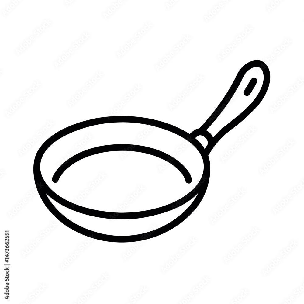 kitchen frying pan icon white back kitchen frying pan icon white back