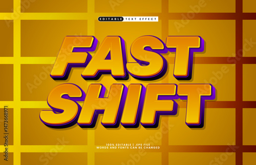fast shift editable text effect with a modern and street text effect