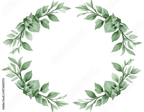 laurel wreath on white background