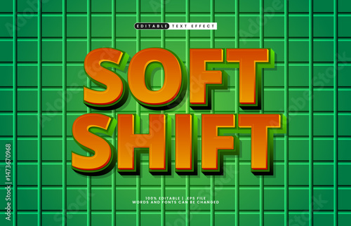 soft shift editable text effect with a modern and street text effect