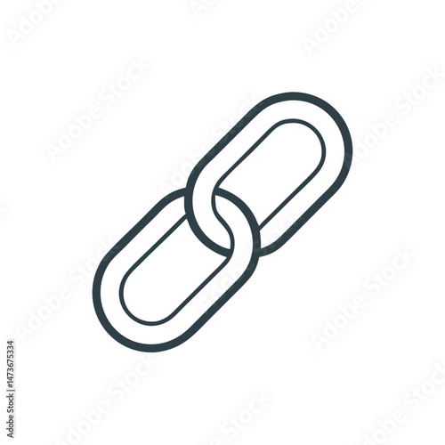 link icon line art in white background b