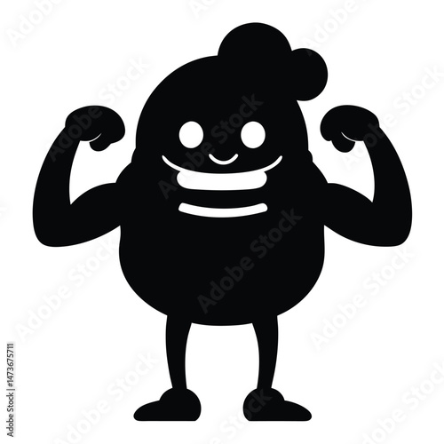 Cute funny cartoon characters: a zombie, an android, and a monster, in a happy vector illustration art design