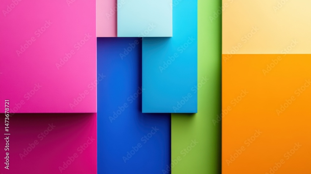 Fototapeta premium Colorful Geometric Shapes on a Background for Creative Design Projects
