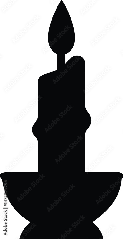 Obraz premium Black silhouette illustration of a businessman, a woman, and a standing person with a hat