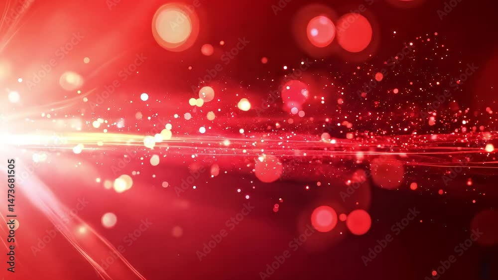 Red Light Effect Particle Background