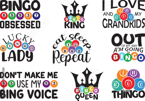 Bingo #3 vector, Bingo Clipart, Bingo silhouette