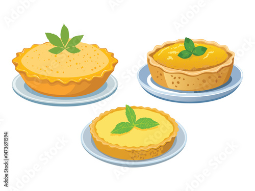 vector illustration of an Escondidinho (Cassava Pie Stuffed with Ground Meat or Chicken)