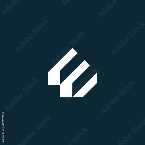 Vector illustration of logo letter E house architecture brand icon building