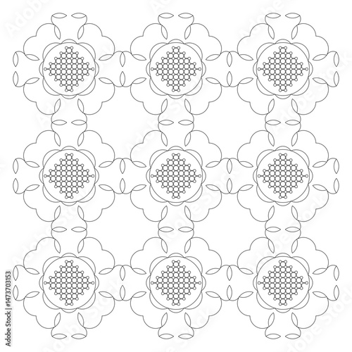 Elegant historical floral vector pattern