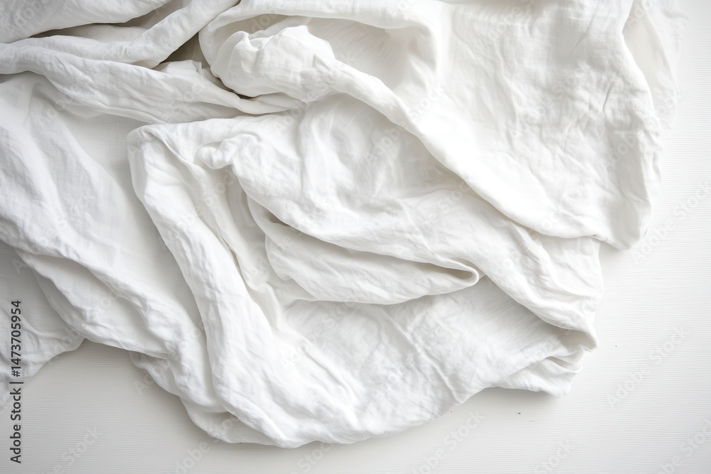 Obraz premium Wrinkled white fabric