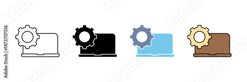it engineering concept line icon. Simple element illustration.