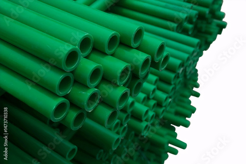 Industrial PVC Pipes in Eye-Catching Green