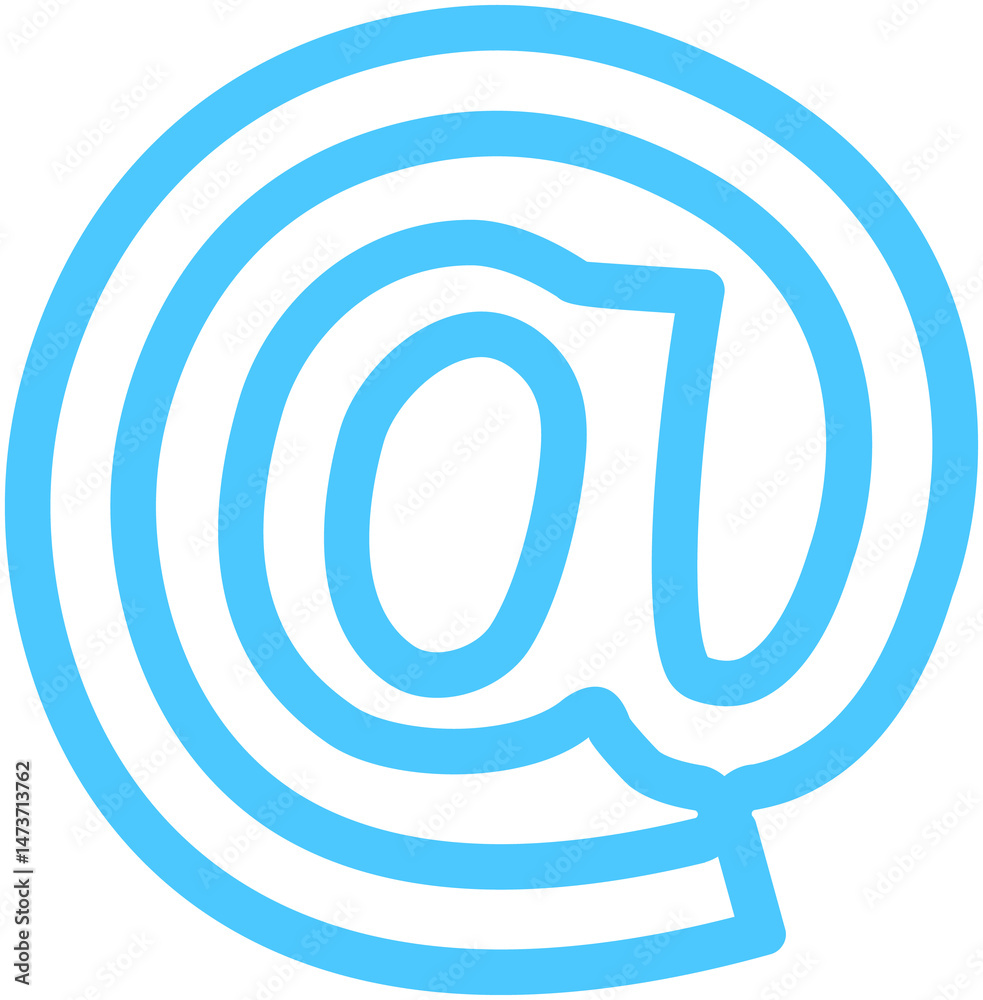 Obraz premium At @ Symbol