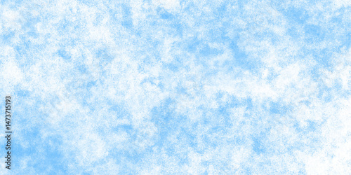 Panorama of blue sky and White cloud nature background. Classic hand painted Blue watercolor background for design.Aquarelle hand painted paper textured canvas for vintage ,invitation card, template. 