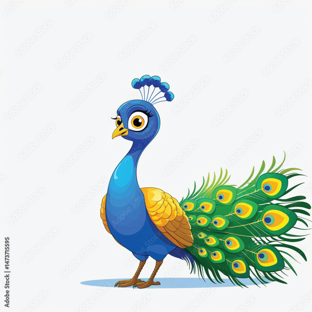 Obraz premium peacock isolated on white