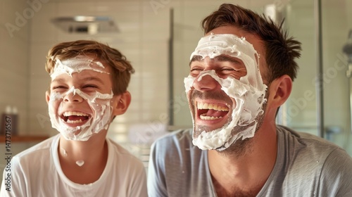 A Cheerful Shaving Lesson photo