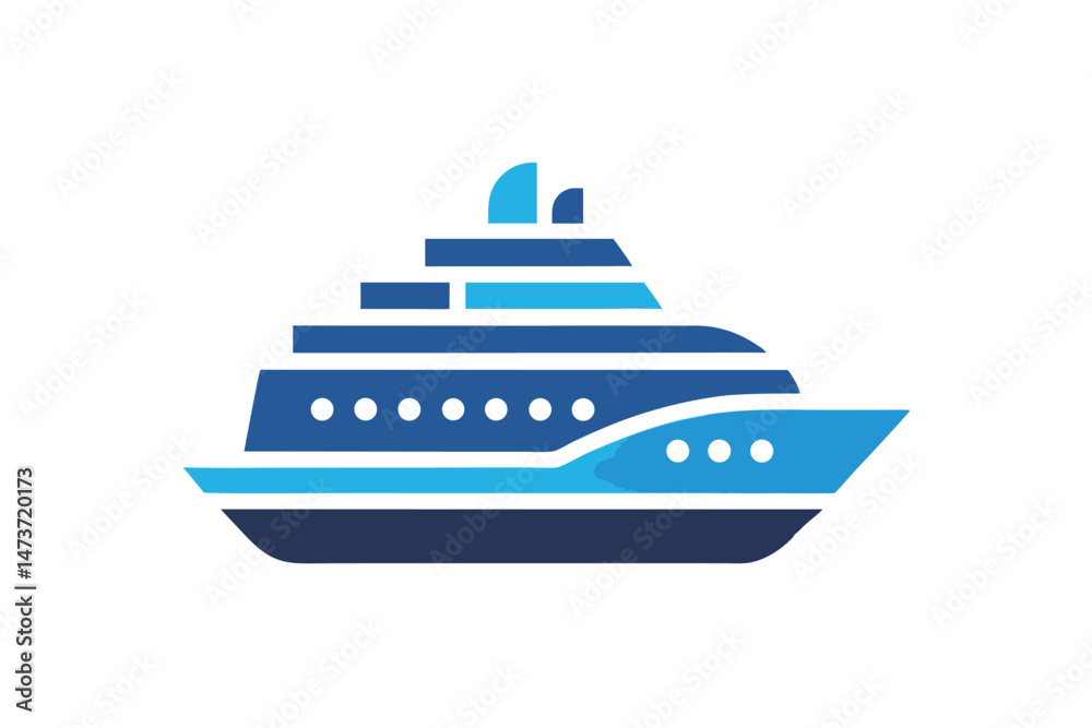 Cruise Ship Vector Icon Illustration Design Cruise Ship Vector Icon Illustration Design