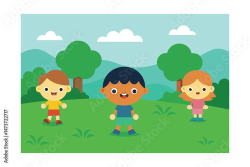 children playing with a ball