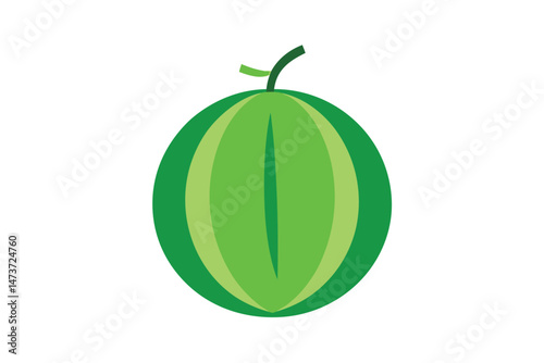 Green Melon Silhouette Vector