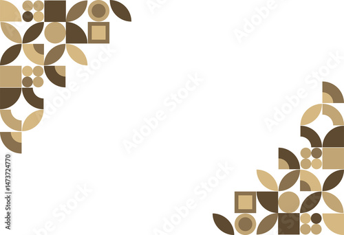 geometric background with Brown color combination
