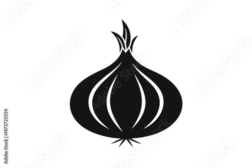 Handcrafted Onion Silhouette Free Vector