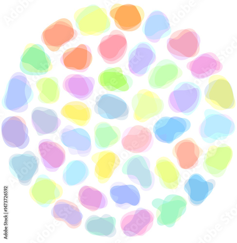 colorful shape set　有機的流体　流体シェイプセット　タイトルデザイン