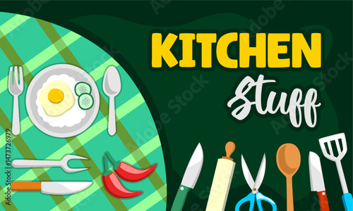 Wallpaper Mural  kitchenware utensil hand draw template Torontodigital.ca