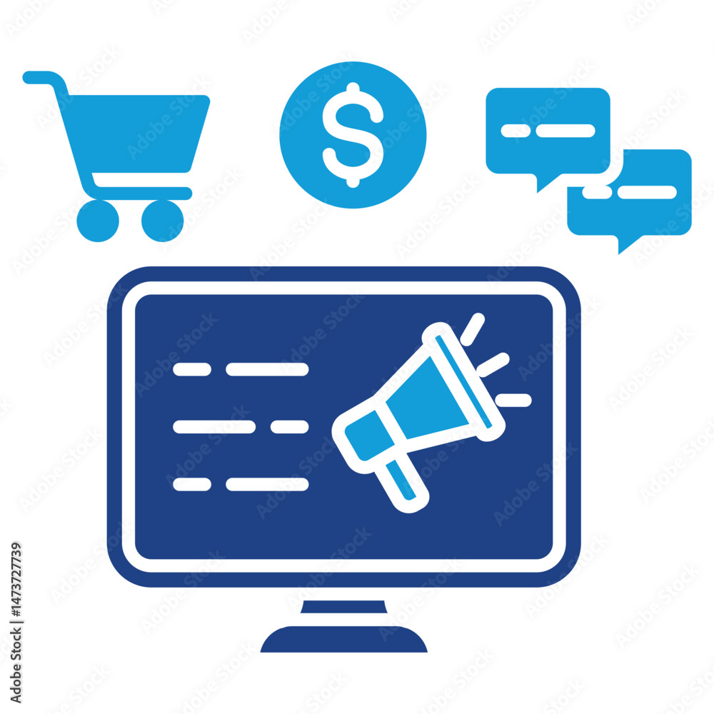Digital Marketing Dual Tone Icon Digital Marketing Dual Tone Icon
