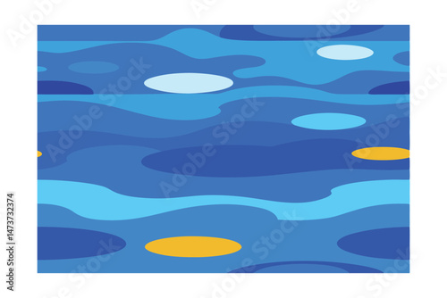 Seamless Pattern of Quiet Clear Blue Water Surface