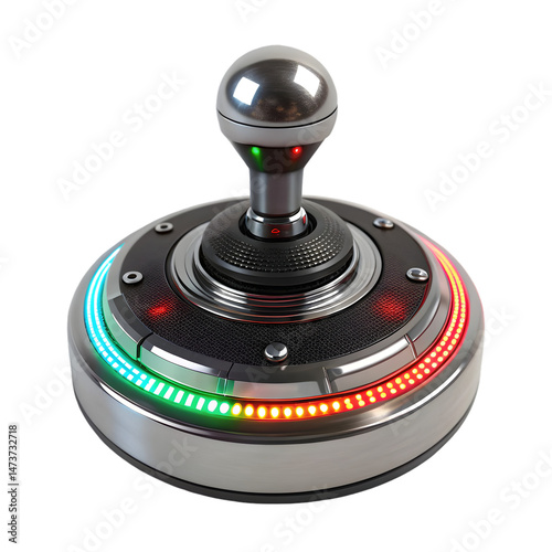Vintage joystick isolated on white background