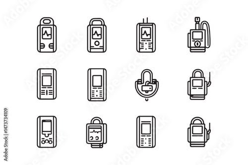 Pulse Oximeter in Minimal Line Art
