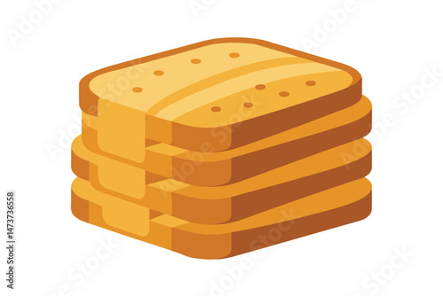 Stack of Whole Wheat Bread Slices 