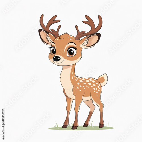 reindeer with christmas tree