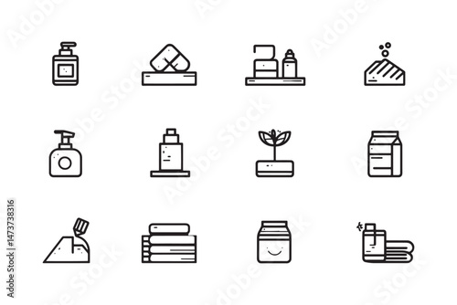 Minimalist Pumice Line Art Illustration