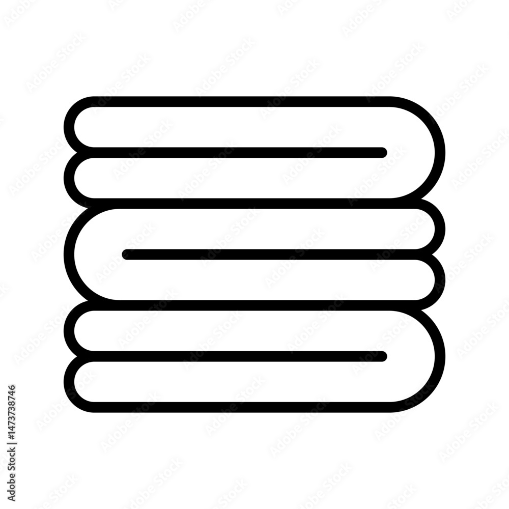 Towel icon vector set on white background Towel icon vector set on white background