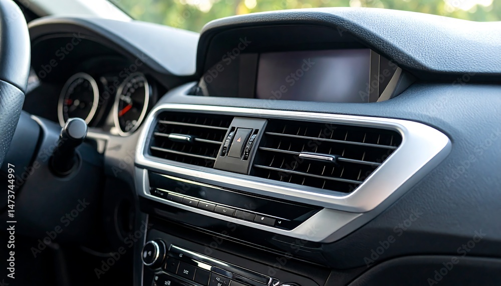 Fototapeta premium Modern Car Interior Design: Dashboard Details