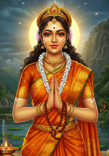Goddess Brahmcharini, Hindu...