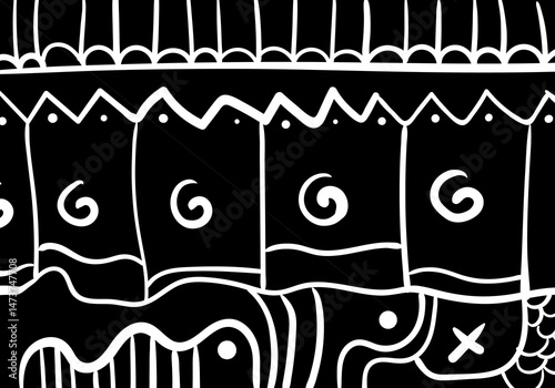 A minimalist abstract line drawing of three human faces in profile, created with flowing, continuous black lines on a white background.