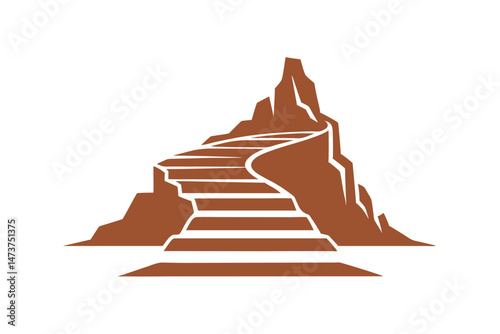 Stairs Rise to a Narrow Trail