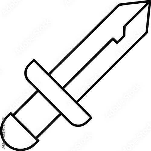 military knife vector illustration