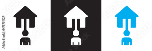 Inheritance icon.  Vector for websites, mobile interfaces, presentations, banner, visual branding etc. Vector illustration. isolated on white and black background. EPS 10