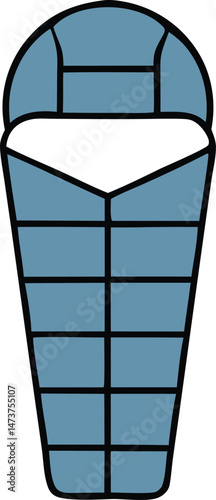 Sleeping bag Vector icon
