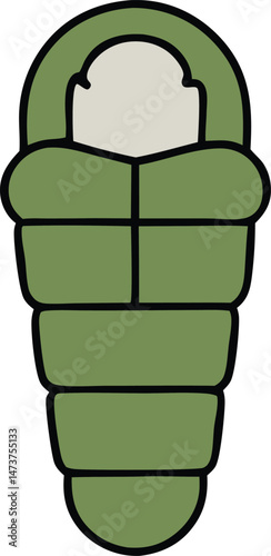 Sleeping bag Vector icon
