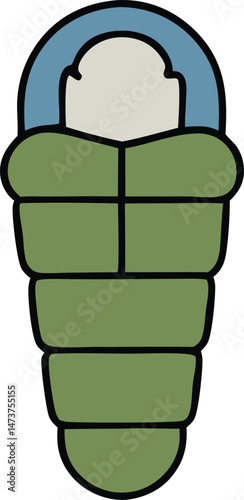 Sleeping bag Vector icon