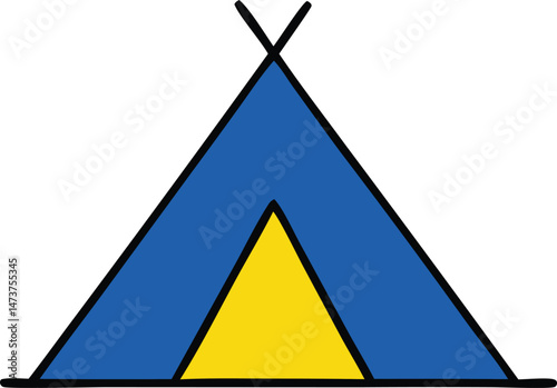 native american tipi tent icon vector illustration