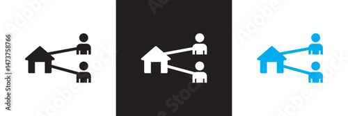 Inheritance icon.  Vector for websites, mobile interfaces, presentations, banner, visual branding etc. Vector illustration. isolated on white and black background. EPS 10